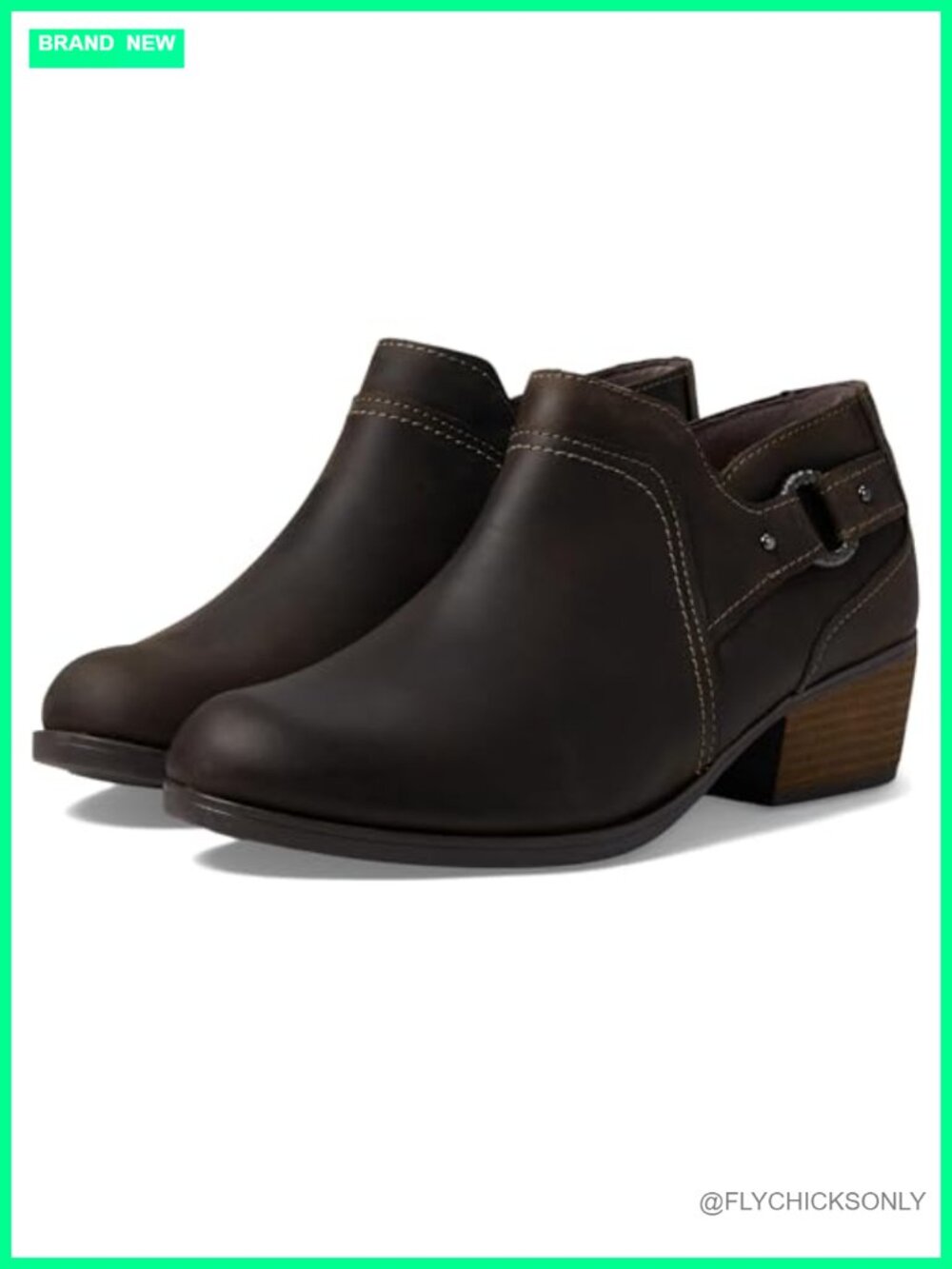 Leather Ankle Bootie with Block Heel